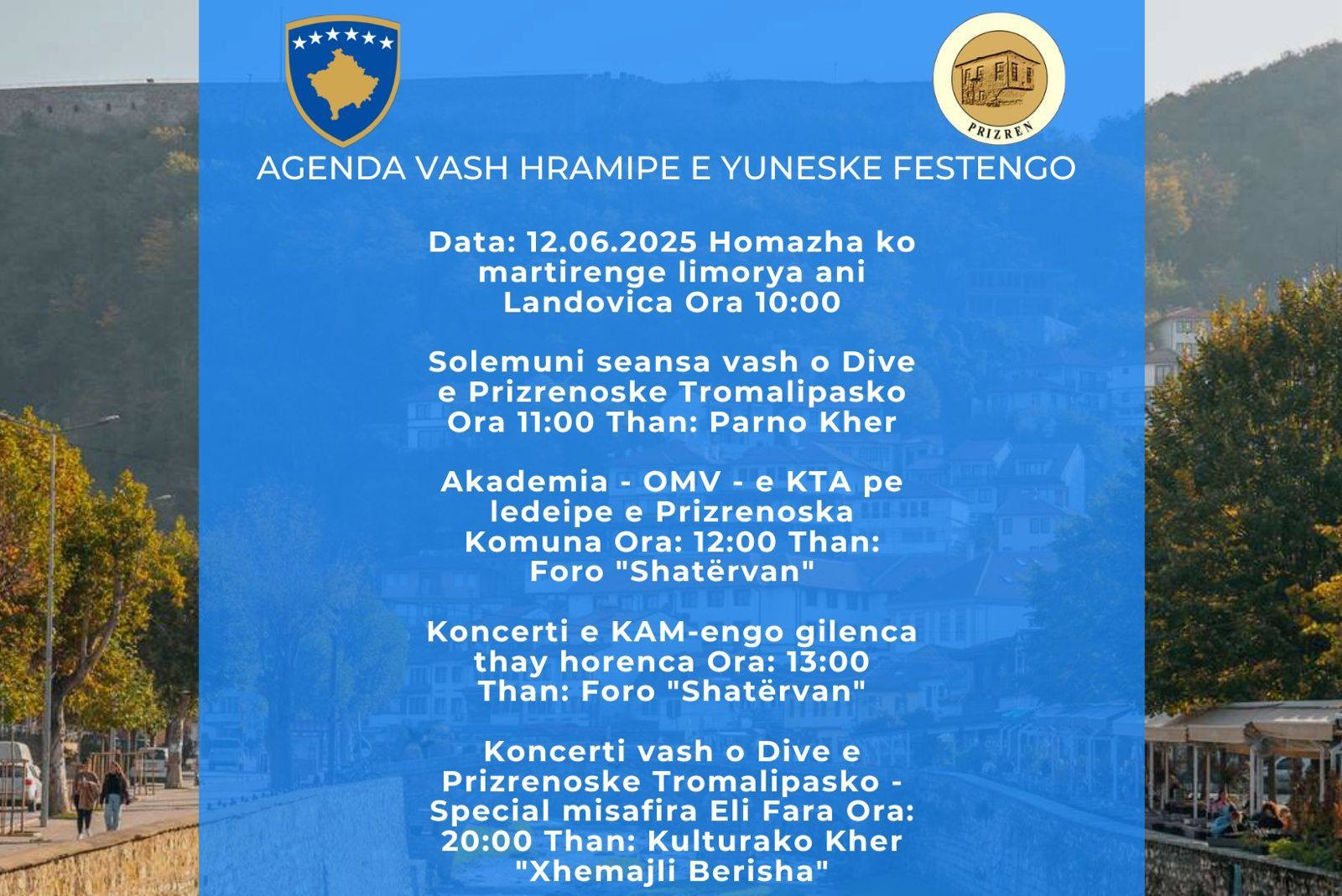 Agenda e Prizrenoska Komunaki vash e Prizrenosko Mestipasko Dive